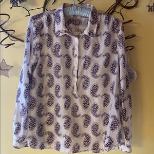 Loft button down blouse